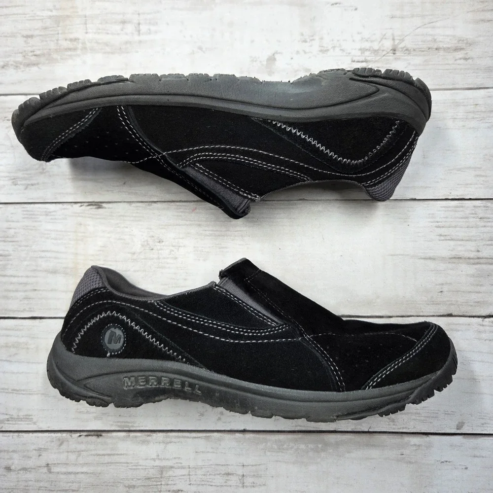 Merrell Performance Footwear‎ Slip On Suede Loafer Womens 9.5 Black J226377C